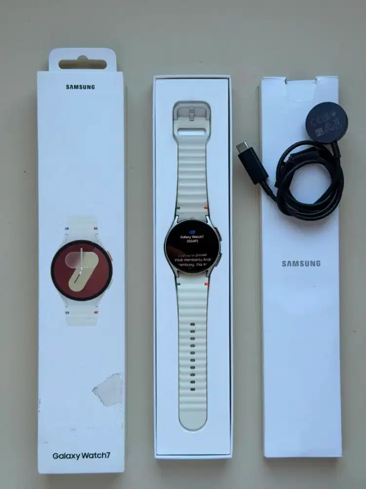 Samsung Watch 7 40mm - Cream - Like New - Resmi Indo
