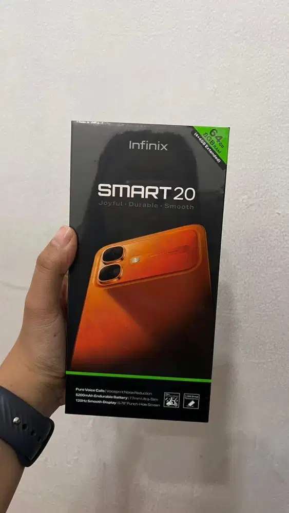 INFINIX SMART 20 4/64 Desain Stylis , Performa lancar baterai awet