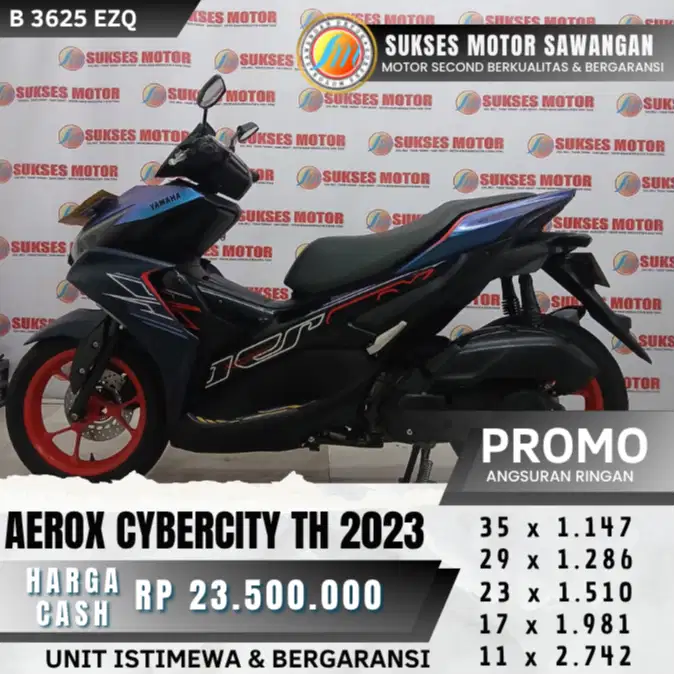 ISTIMEWA YAMAHA NEW AEROX CYBERCITY TH 2023 UNIT MULUS BISA KREDIT