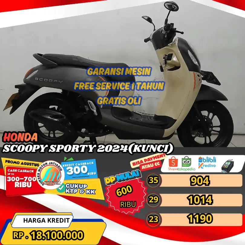 HONDA SCOOPY 2024 (KUNCI) PAYMENT SPYLATER KREDIVO &CC (SUKSESMOTOR)