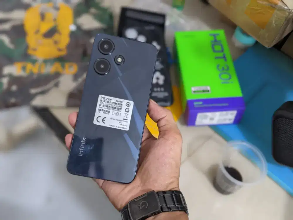 infinix Hot 30i Ram 16GB 8+8GB/128GB sehat lengkap Kotak cas