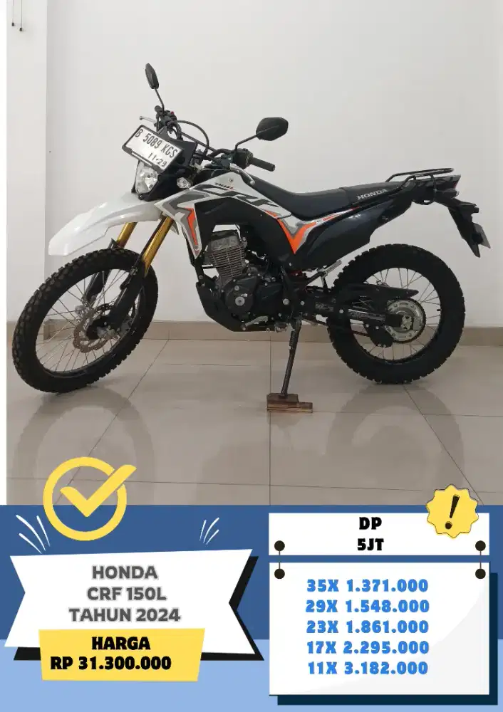 KM 1RB!! HONDA CRF 150L TAHUN 2024 GRESS