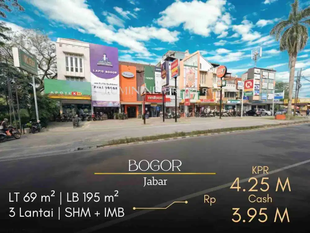 DIJUAL RUKO 5 LT LOKASI SUPER PREMIUM DI  KOTA BOGOR