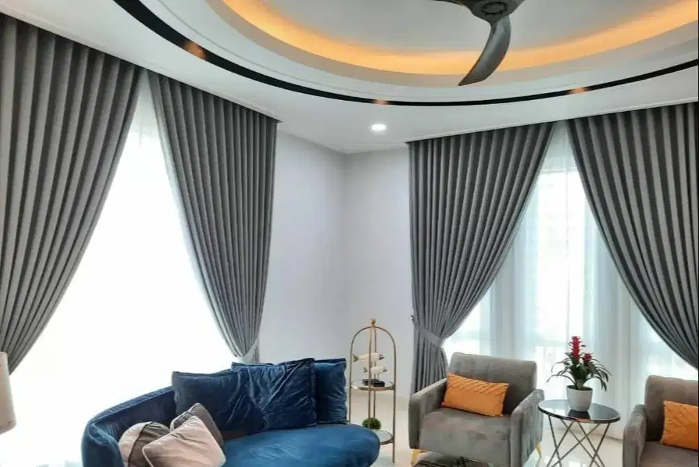 Jasa Pasang Gorden Custom Wallpaper Dinding 3D Gordyn Hordeng Korden