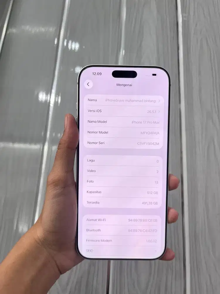 iPhone 17 pro max - 512Gb  - 100