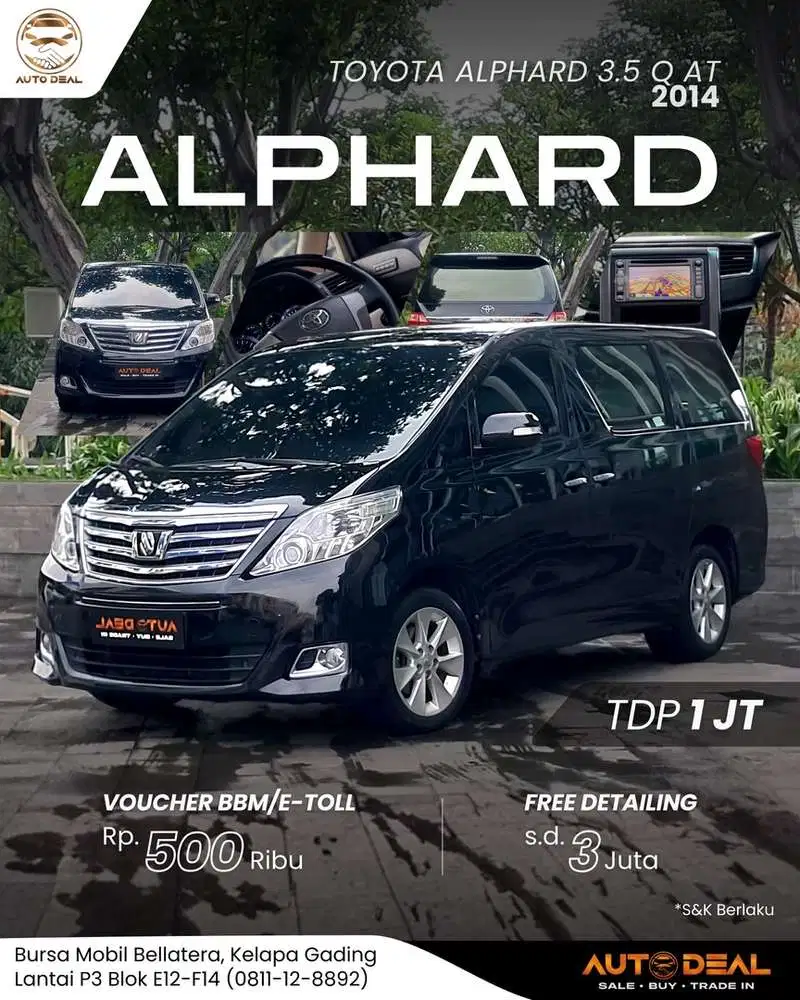 TAMPIL MEWAH !! Toyota Alphard 3.5 Q AT 2014