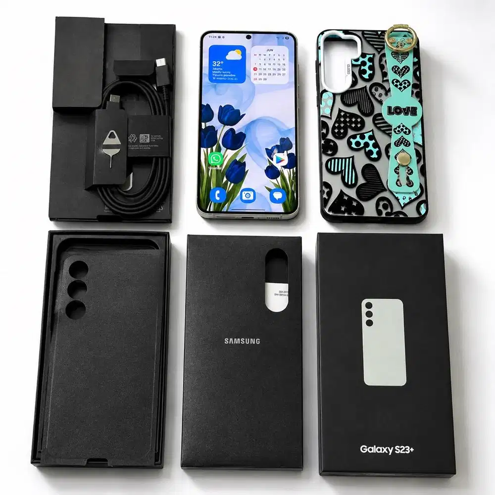 Samsung Galaxy S23+ S23 Plus S 23+ Plus 8/512 Cream, Mulus No Minus