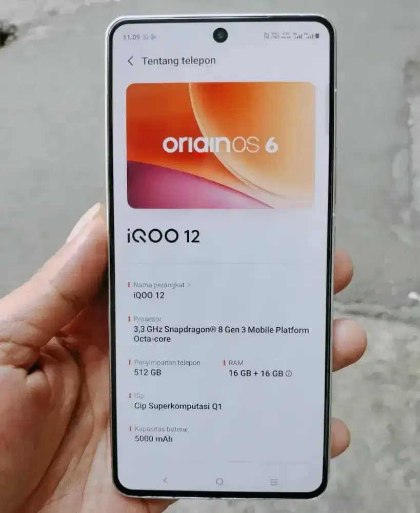 Iqoo 12 ram 16+16/512Gb speck dewa buat yang tau tau ajah terbaik