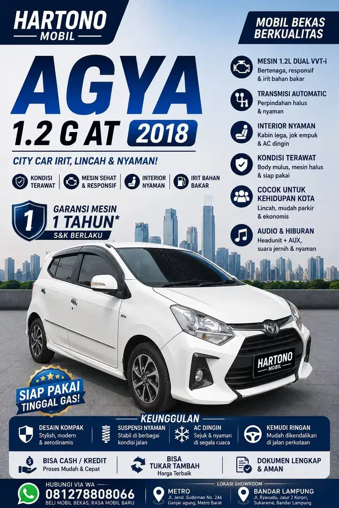 Agya 1.2 G AT 2018