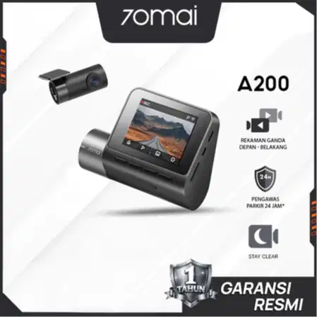 dashcam 70mai A200, Dual Channel Camera Full HD 130angle Night Owl Vis