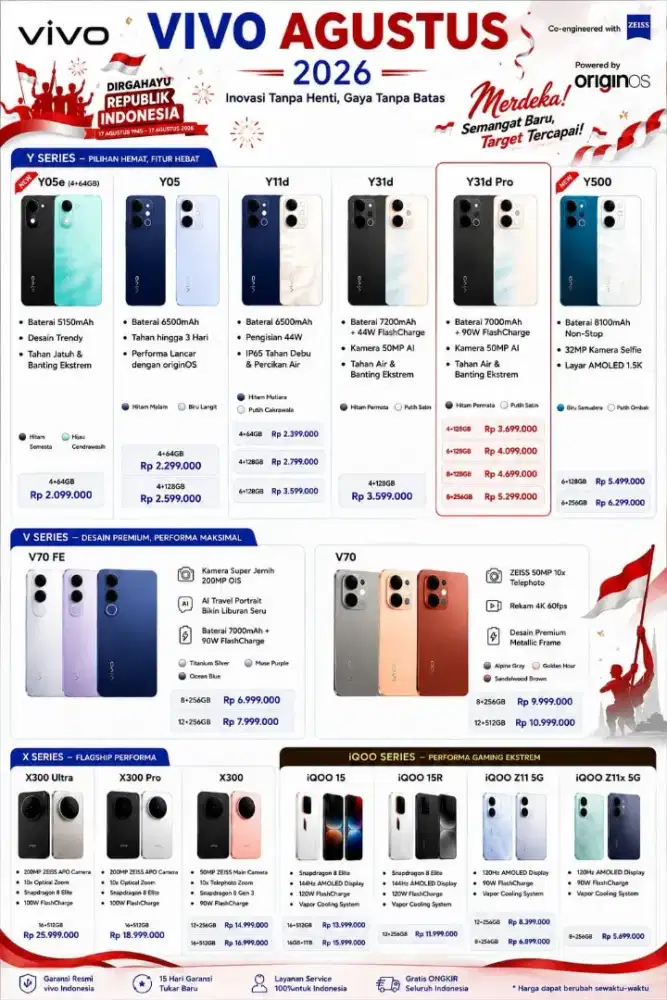 VIVO Y05E || 4/64GB || KREDIT CUKUP DENGAN KTP
