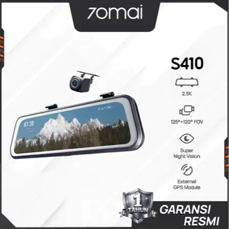 dashcam 70mai S410 model spion 9.35inch Touch Screen 2,5K UHD Resoluti