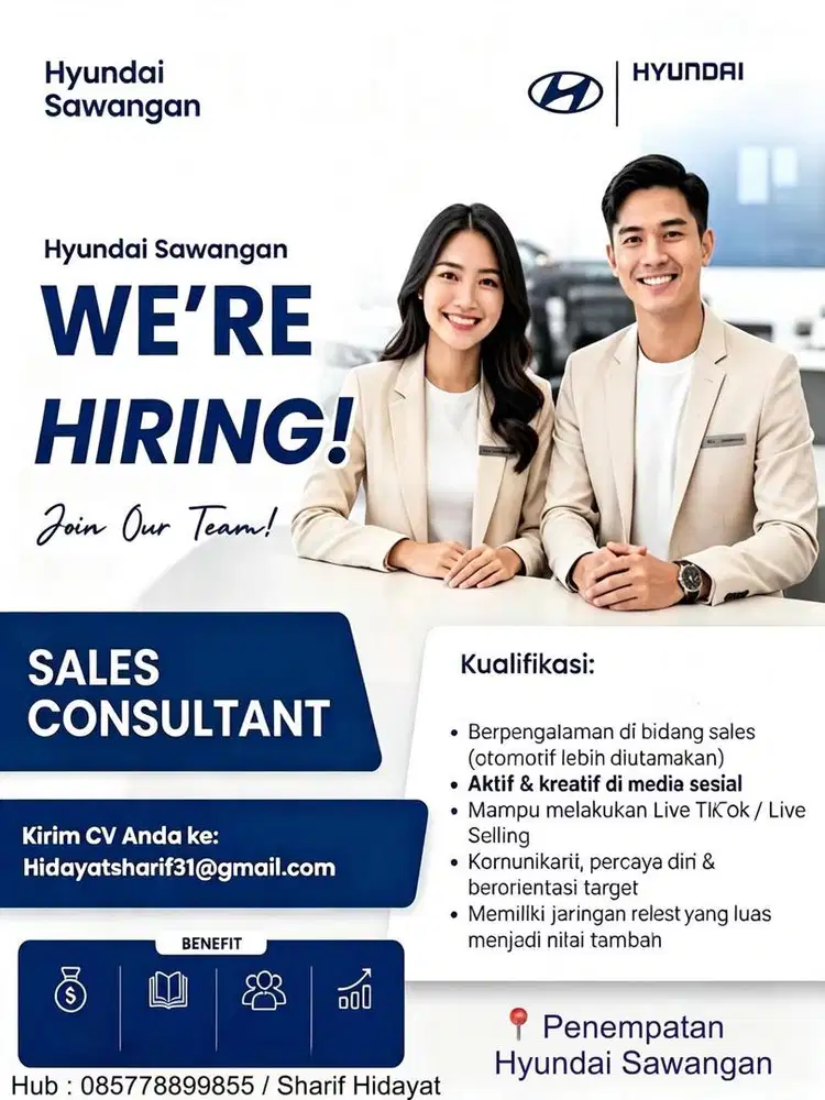Dibutuhkan Sales Hyundai Mobil