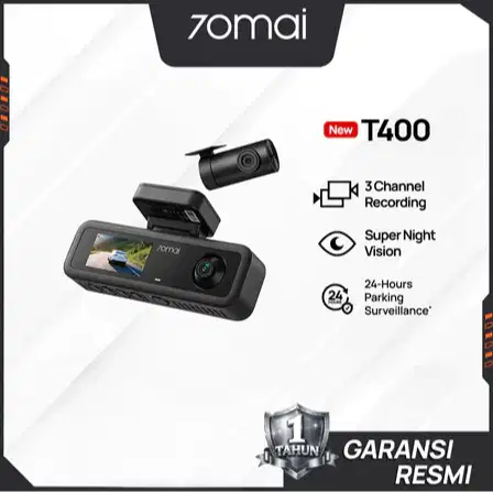 dashcam 70mai T400 3 Channel 2,5k Resolution Voice Command GPS Night O