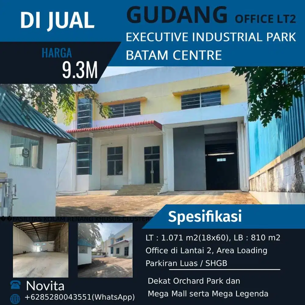 1 Unit GUDANG EXECUTIVE INDUSTRIAL PARK,  Batam Centre.