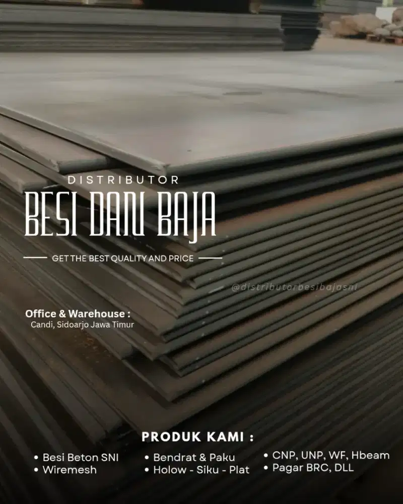 Jual plat eser, plat bordes, plat kapal ukuran bervariasi