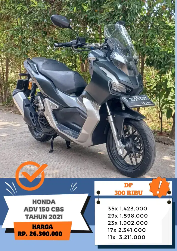 Dp 300 Ribu!! HONDA ADV 150 CBS TAHUN 2021