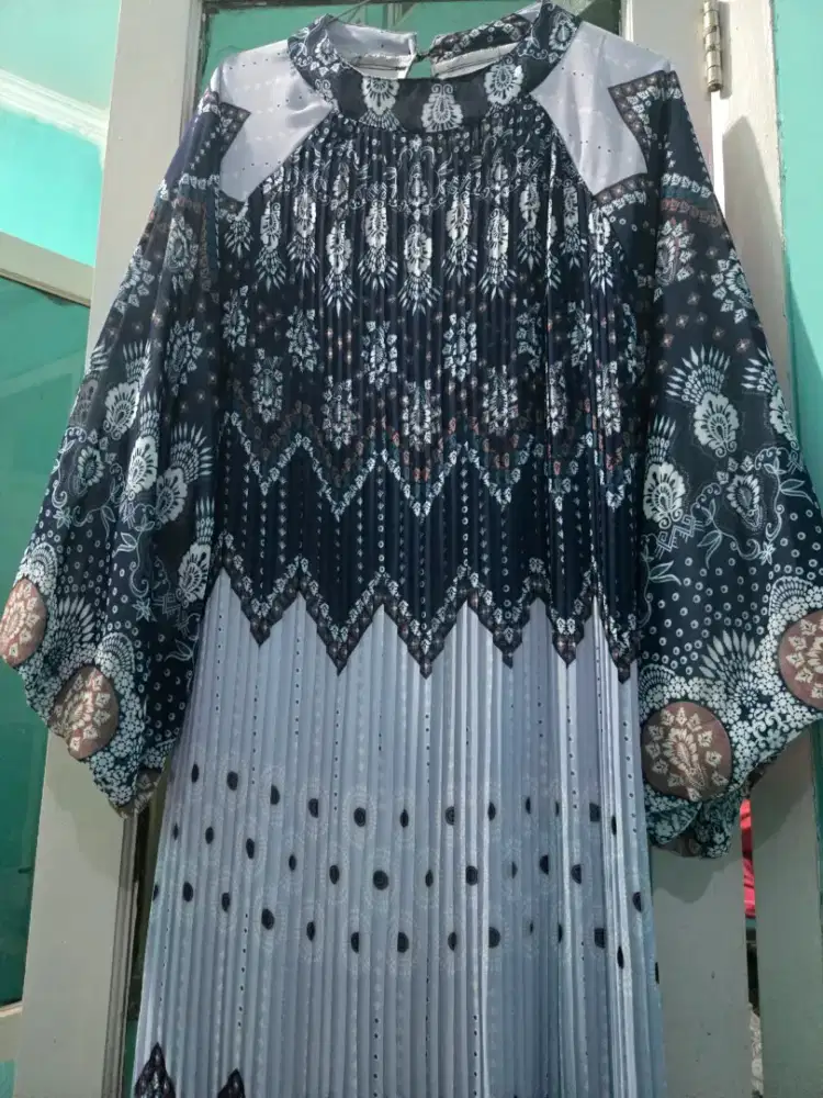 Gamis plisket full motif