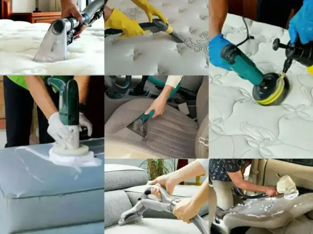 Cuci Sofa, Cuci Springbed/Kasur, Cuci Jok Mobil, Cuci Plafon Mobil.