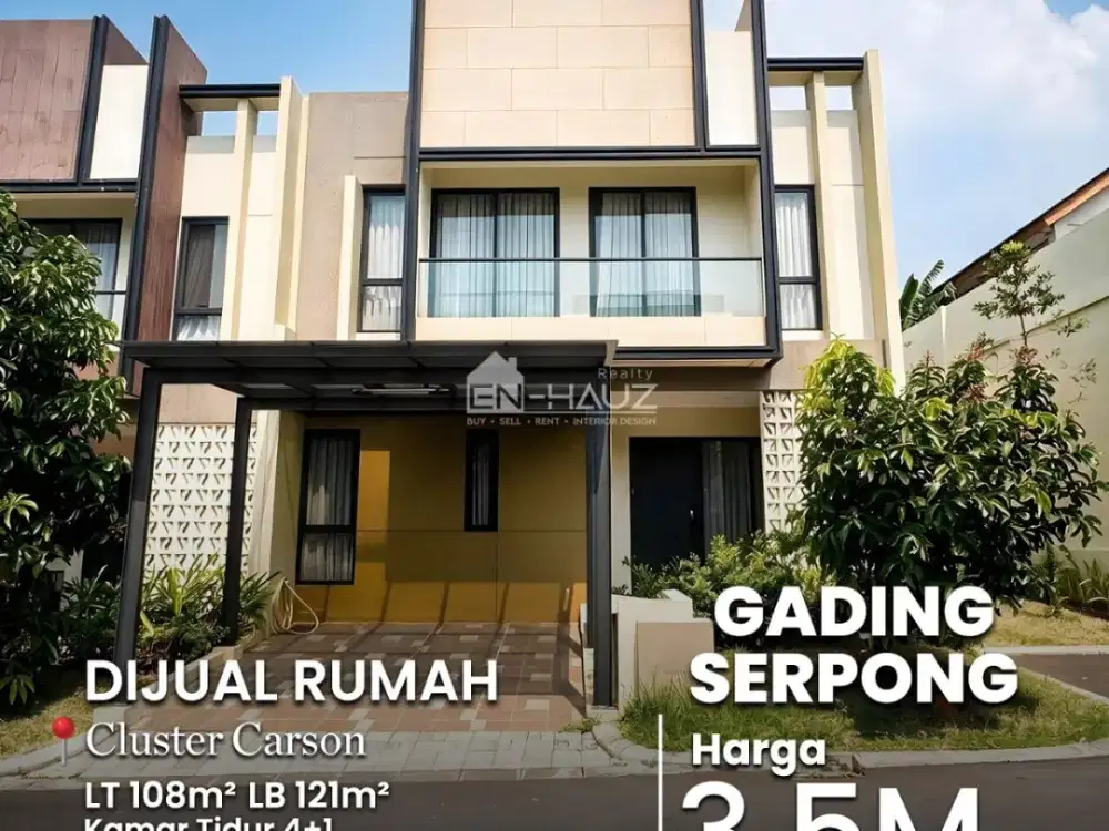 (MC) DIJUAL Rumah di Cluster Carson, Gading Serpong