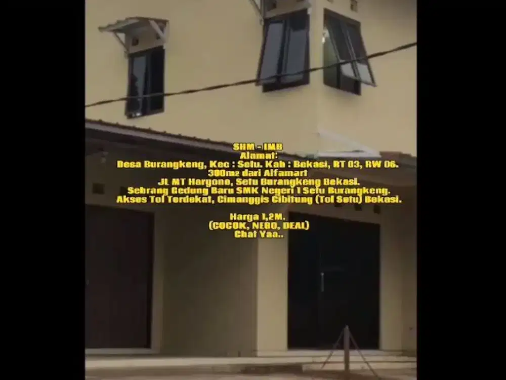 Jual Ruko Bekasi Depan SMK Negeri Setu Berikut 3 Kios