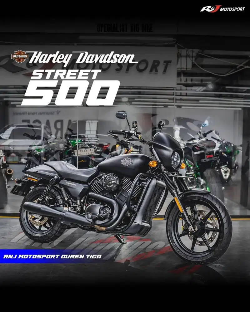 ‎Harley Davidson Street 500 cc Warna Hitam Km 16.000an