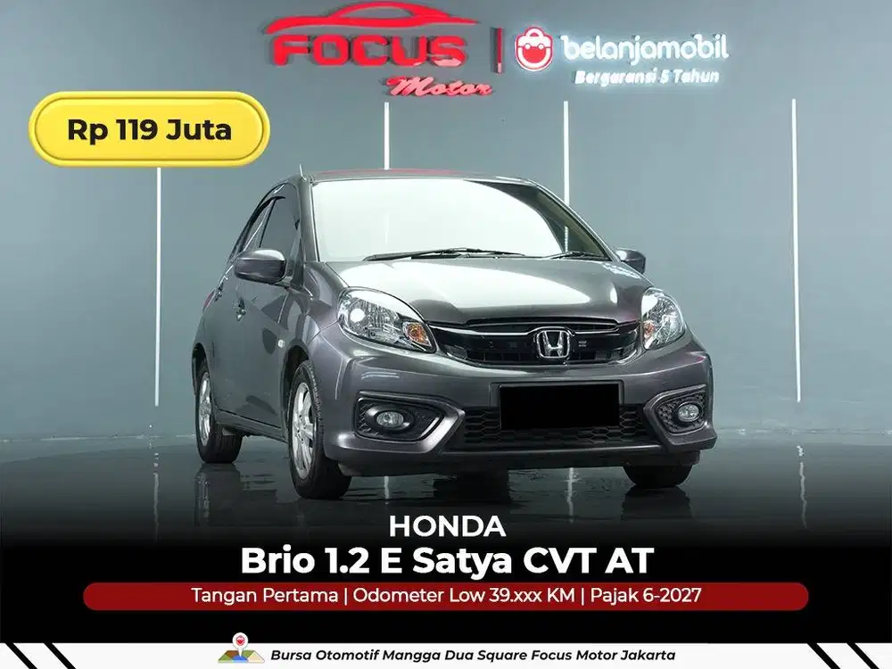 [ LOW KM 39RB ] Honda Brio 1,2 E Satya CVT AT 2018/2019