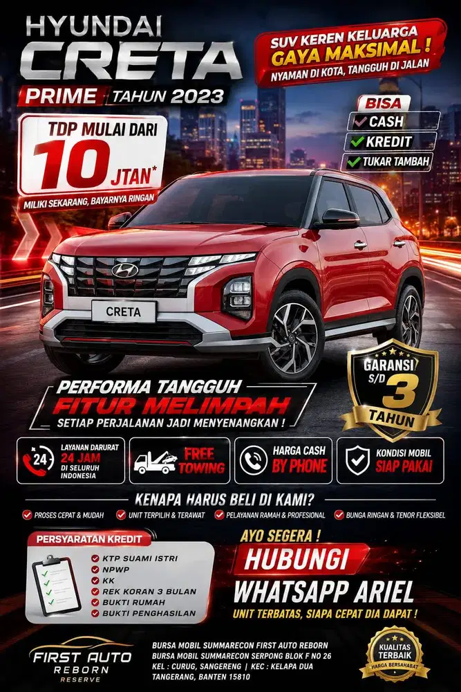 Hyundai Creta prime merah 2023