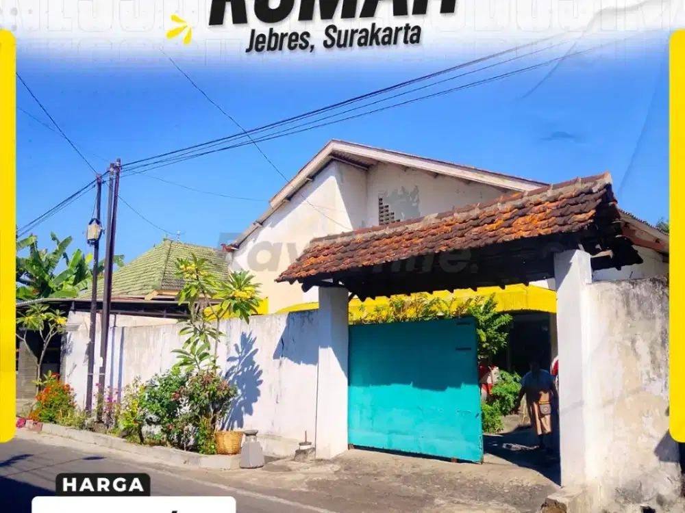 Rumah / Lahan Ekstra Luas LT 1246m² LB 250m² Muka 15m Hadap Timur Strategis Tengah Kota di Jl. Sungai Palu Sewu Jebres Surakarta