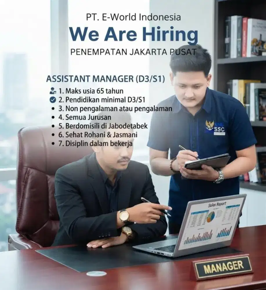 Dibutuhkan Asisten Manager