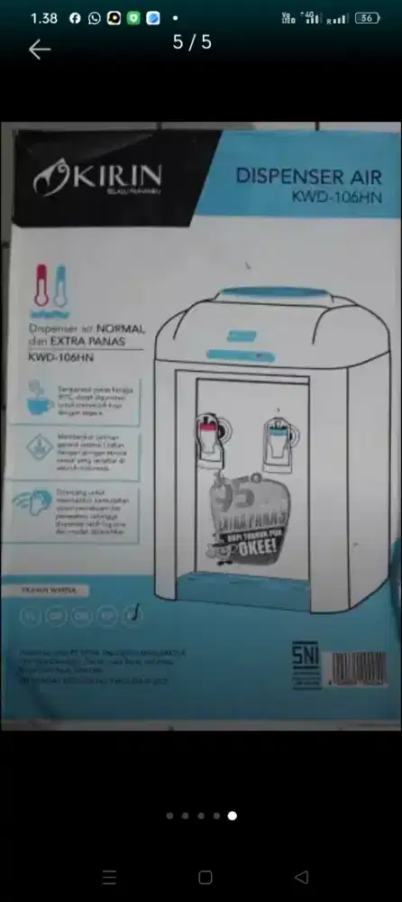 Dispenser panas dan air biasa