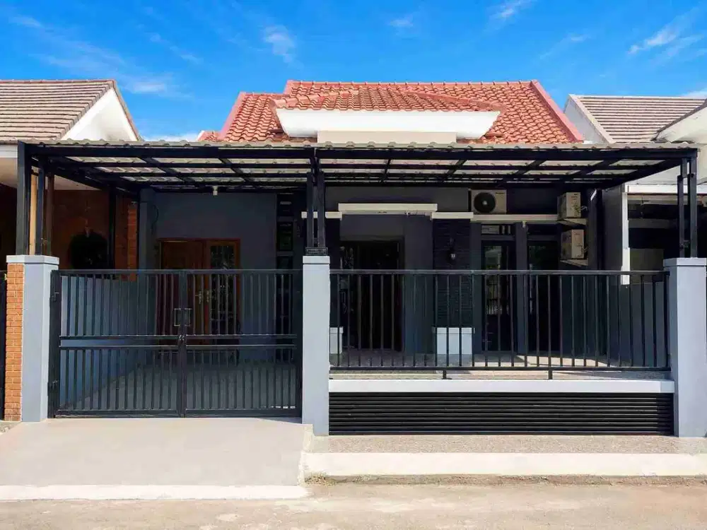 rumah semi furnished banyak kuliner siap huni di cluster harapan indah