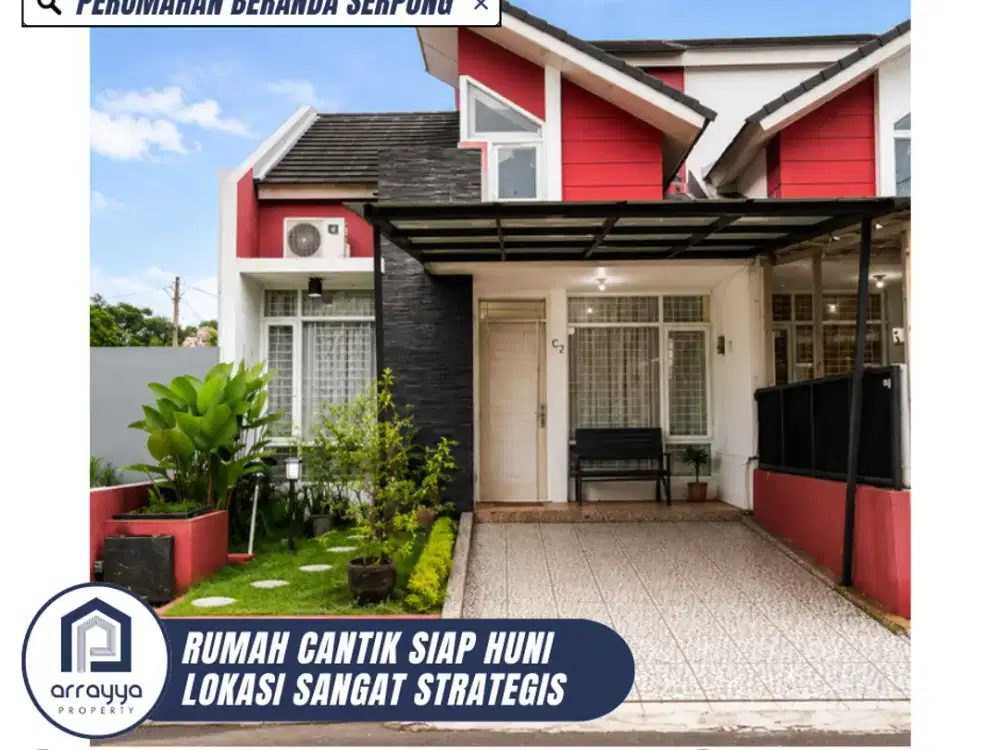 DIJUAL RUMAH CANTIK MINIMALIS SIAP HUNI LINGKUNGAN ASRI DI BERANDA SERPONG (AR85)