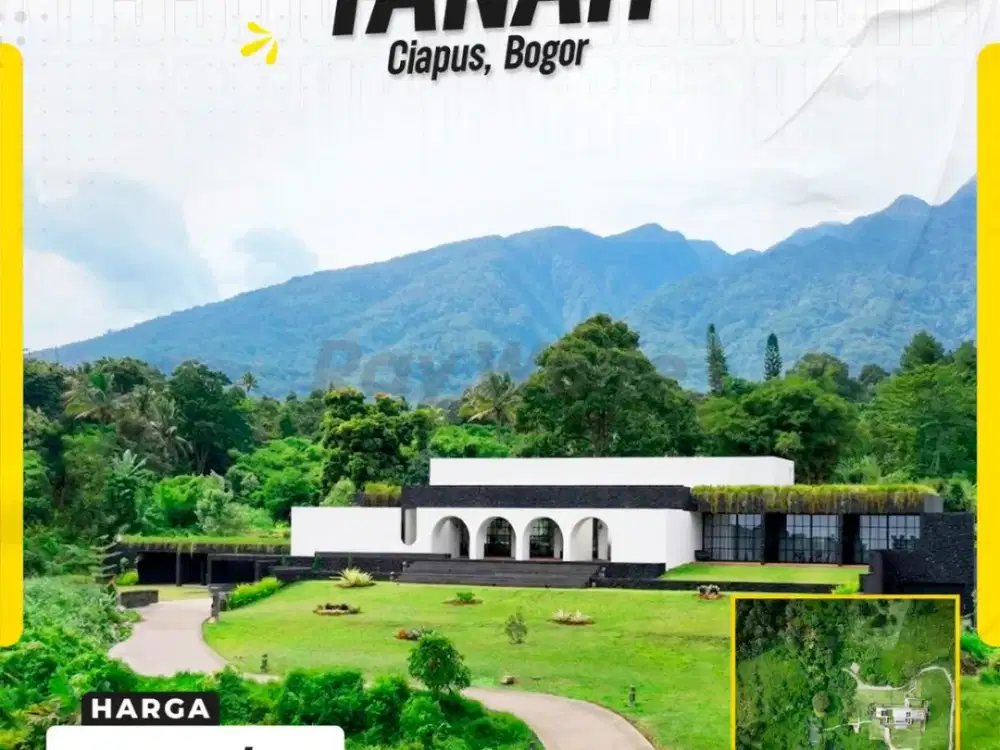 Tanah Super Luas 5,2 Hektar Pinggir Jalan Raya + Bonus Villa View Gunung Salak & Kota Bogor di Ciapus Bogor