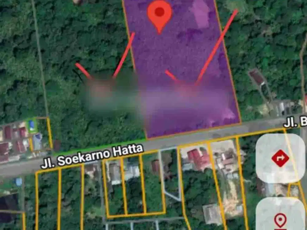 Dijual tanah 2 ha, SHM, pinggir jalan poros Soekarno Hatta KM 21.