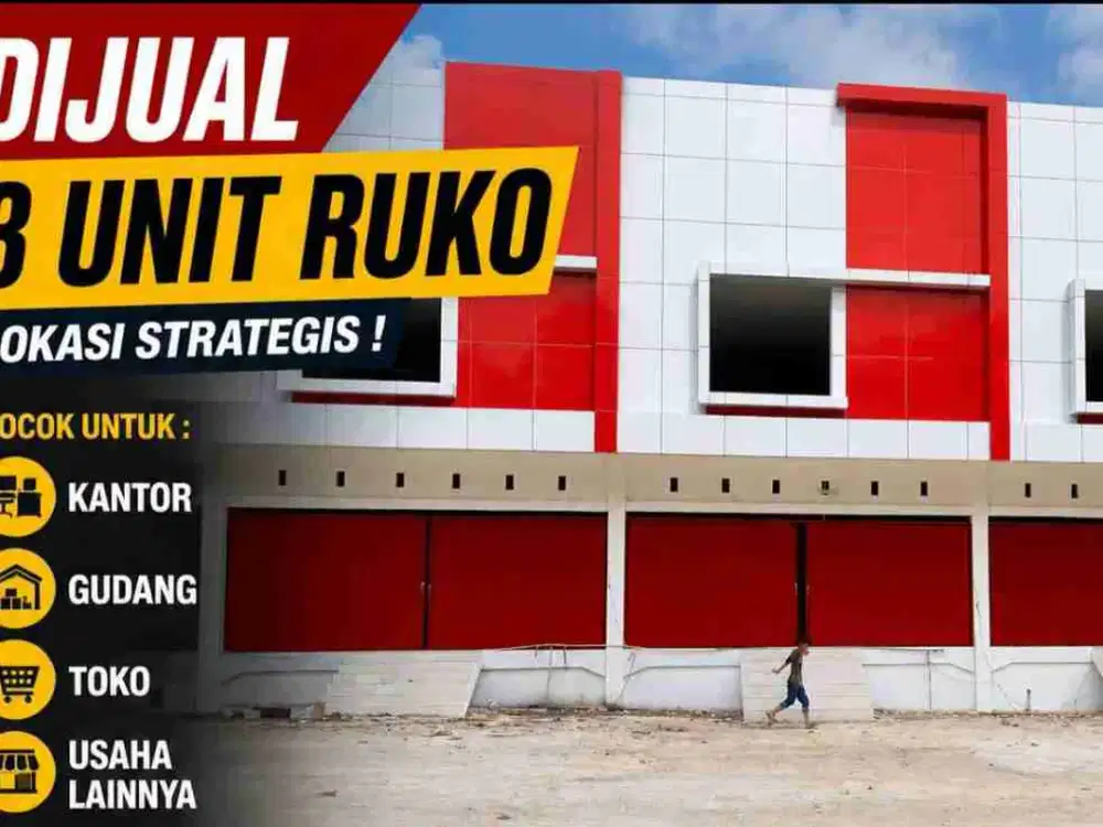Dijual 3 Ruko Gandeng di jalan MT Haryono.