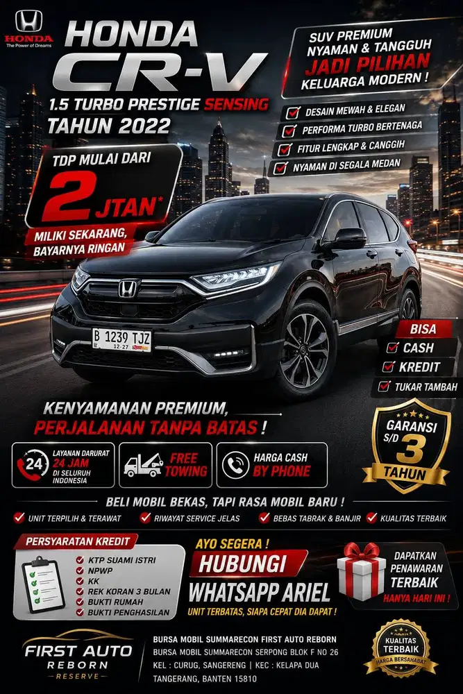Honda CR-V 1.5 prestige turbo sensing