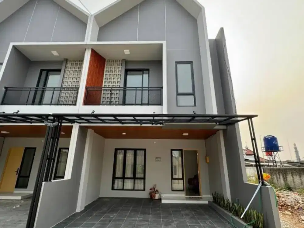 Rumah Scandinavian Samping Masjid Kubah Mas Meruyung Limo Depok
