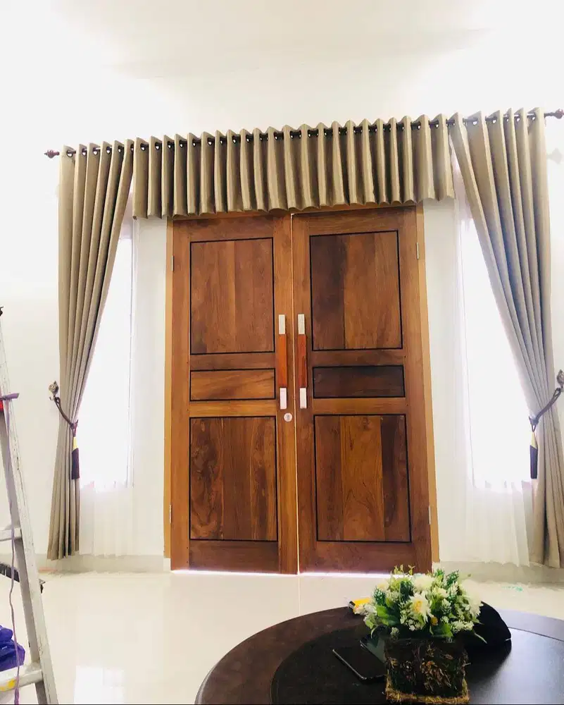 Gorden Vertikal/Vertical Blinds Roll/Roller Krey Wallpaper Dinding 3D