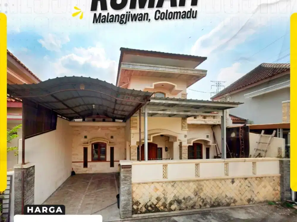 Rumah Minimalis Modern LT 110m² Muka 10m Hadap Timur Strategis Dekat De Tjolomadoe & Bandara di Malangjiwan Colomadu