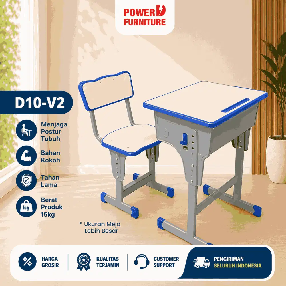 D10 V2 - Kursi Siswa | Meja Kursi SD SMP SMA | Bangku Sekolah