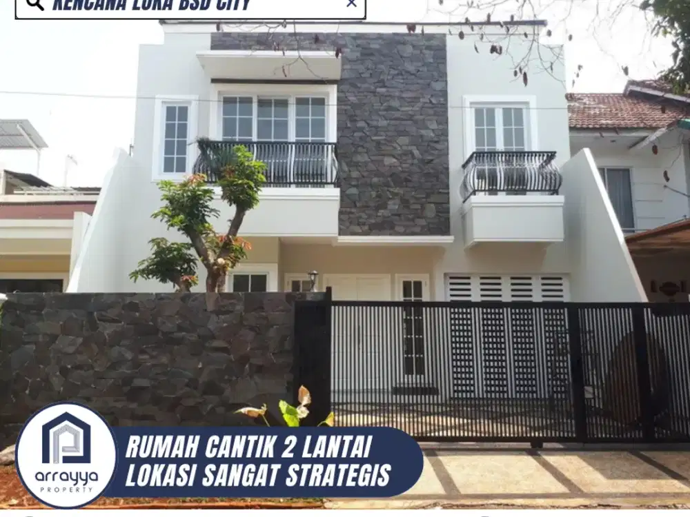 DIJUAL RUMAH CANTIK 2 LANTAI SIAP HUNI LOKASI STRATEGIS DI KENCANA LOKA BSD (MRB73)