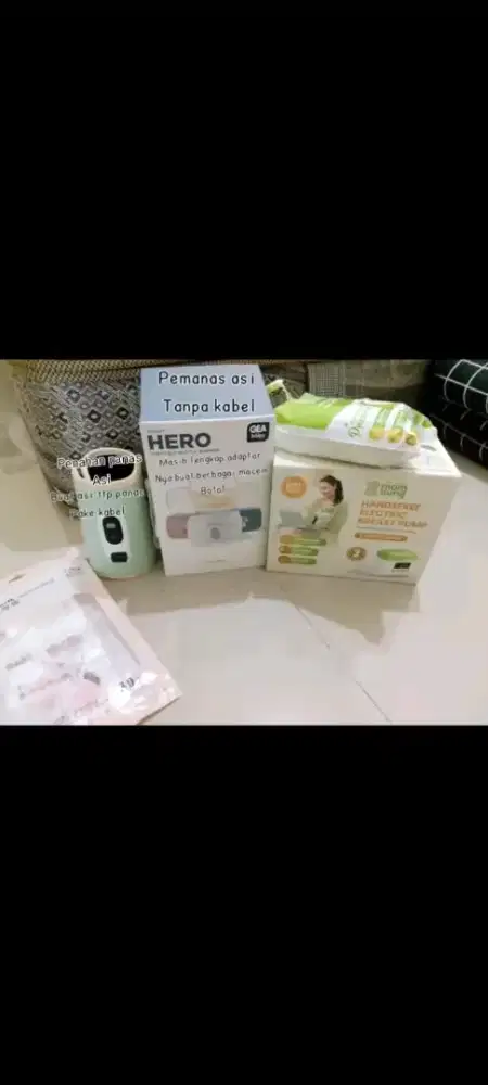 PRELOVED POMPA ASI HANDSFREE MON UUNG DAN PEMANAS ASI/AIR DARI GEABABY