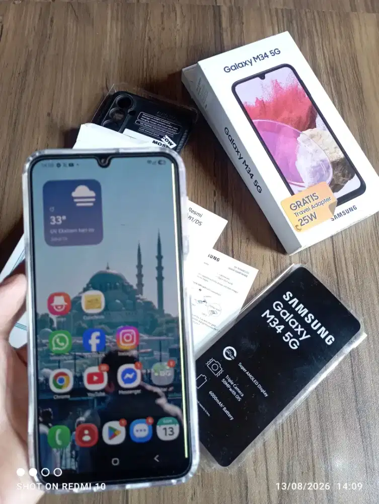 Samsung M34 5G 128/8gb batre badak MINUS 1 GARIS bs tt