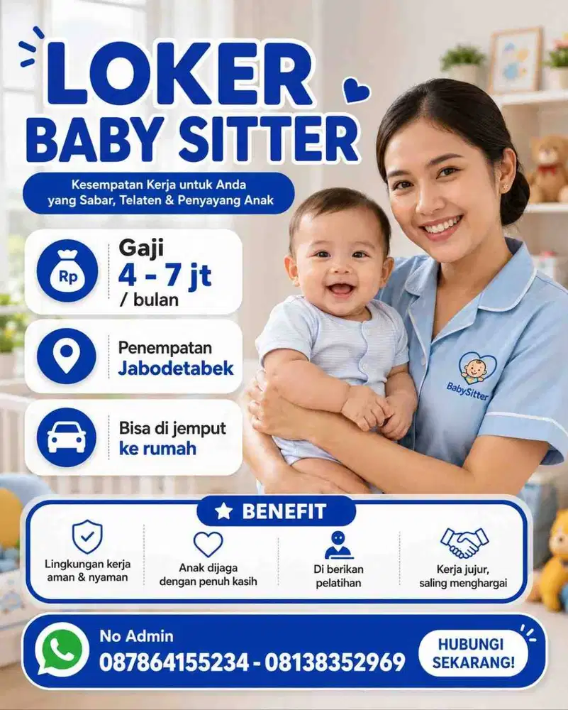 Loker Baby Sitter, Nanny, ART, Suster Lansia Jakarta Terbaru 2026