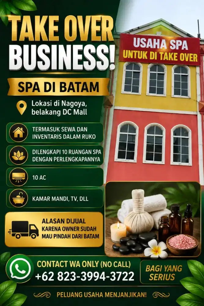 Take over usaha spa yang masih berjalan