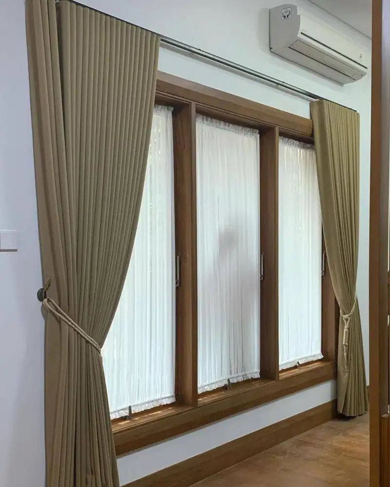 Gorden Vertikal/Vertical Blinds Roll/Roller Krey Wallpaper Dinding 3D