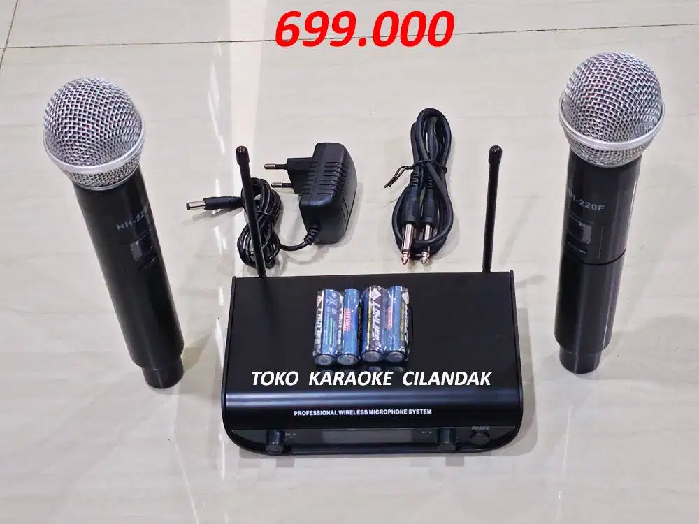 1 paket microphone wirless baru suara jernih