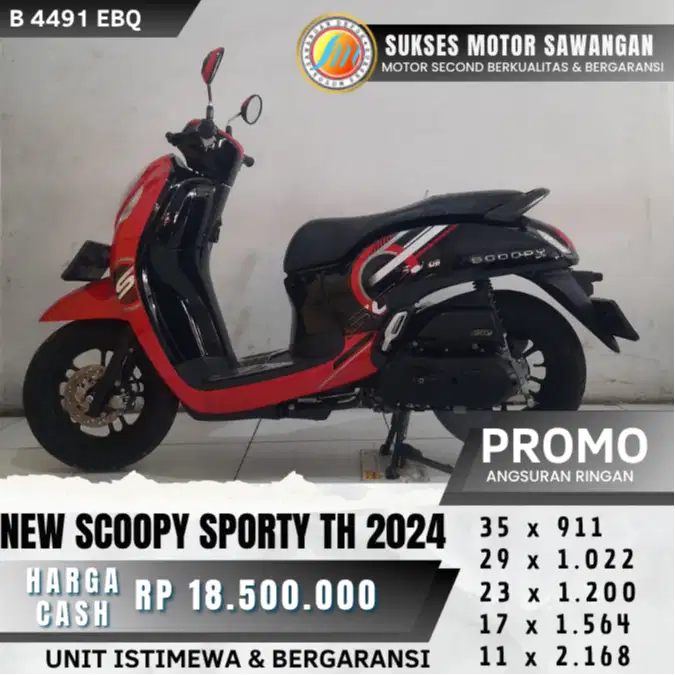 CASH KREDIT HONDA NEW SCOOPY SPORTY TH 2024 UNIT MULUS BERGARANSI