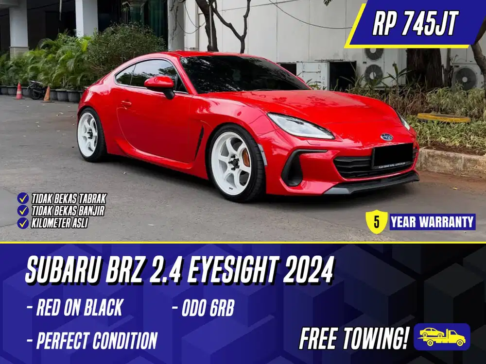 Subaru BRZ 2.4 Eyesight 2024 Red on Black Merah